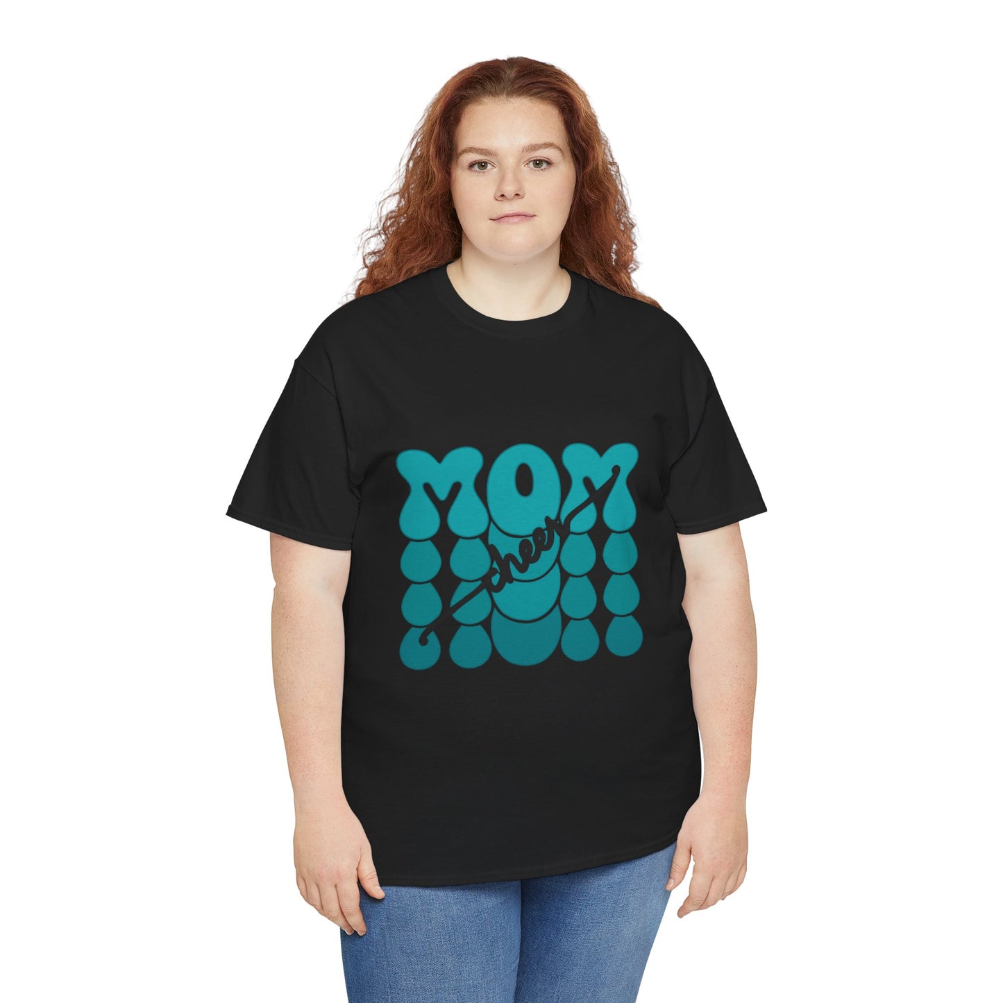 MOM Cheer – Turquoise Spirit Tee
