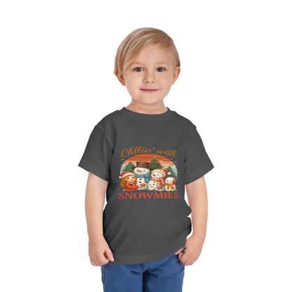 Chillin' With Snowmies Toddler Christmas Tee