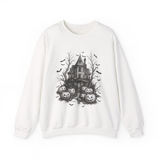 Spooky Haunted House Halloween Sweatshirt