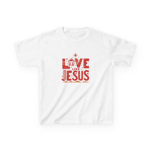 Love Like Jesus Christmas Dinosaur Kids Tee