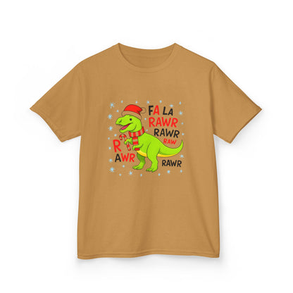 Holiday Dinosaur Kids Tee, Christmas Shirt, Fun Dinosaur T-Shirt, Kids Party Outfit, Cute Graphic Tee, Gift for Kids