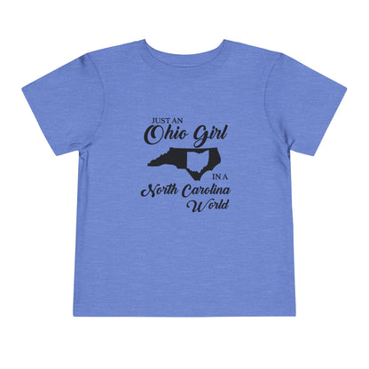 Toddler Tee Ohio Girl in North Carolina World Design Shirt
