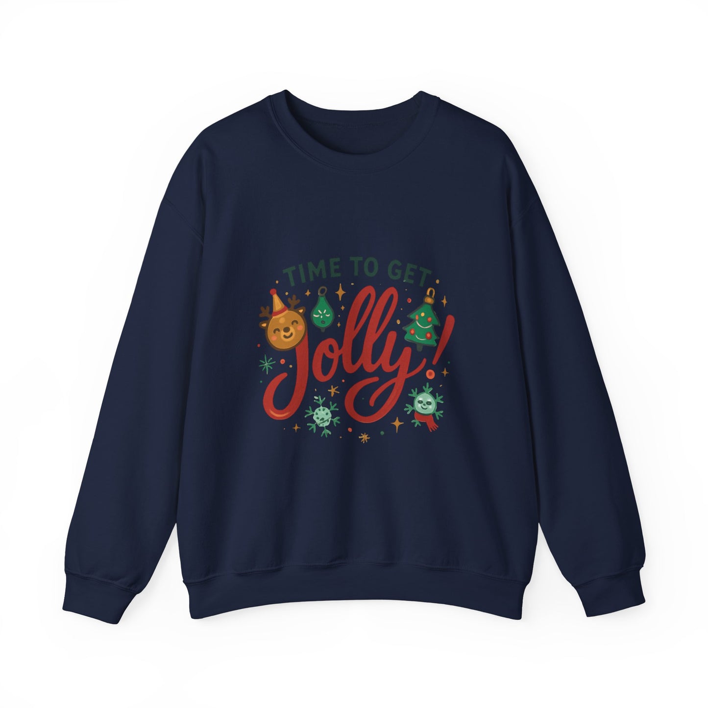 Holiday Sweatshirt - "Time to Get Jolly!" Christmas Crewneck