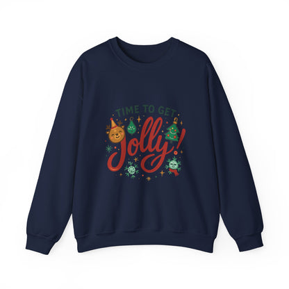 Holiday Sweatshirt - "Time to Get Jolly!" Christmas Crewneck