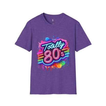 Totally 80s Unisex Softstyle T-Shirt – Retro Vintage Tee, Nostalgic Gift, Party Shirt, Perfect for 80s Theme Events, Festival Wear