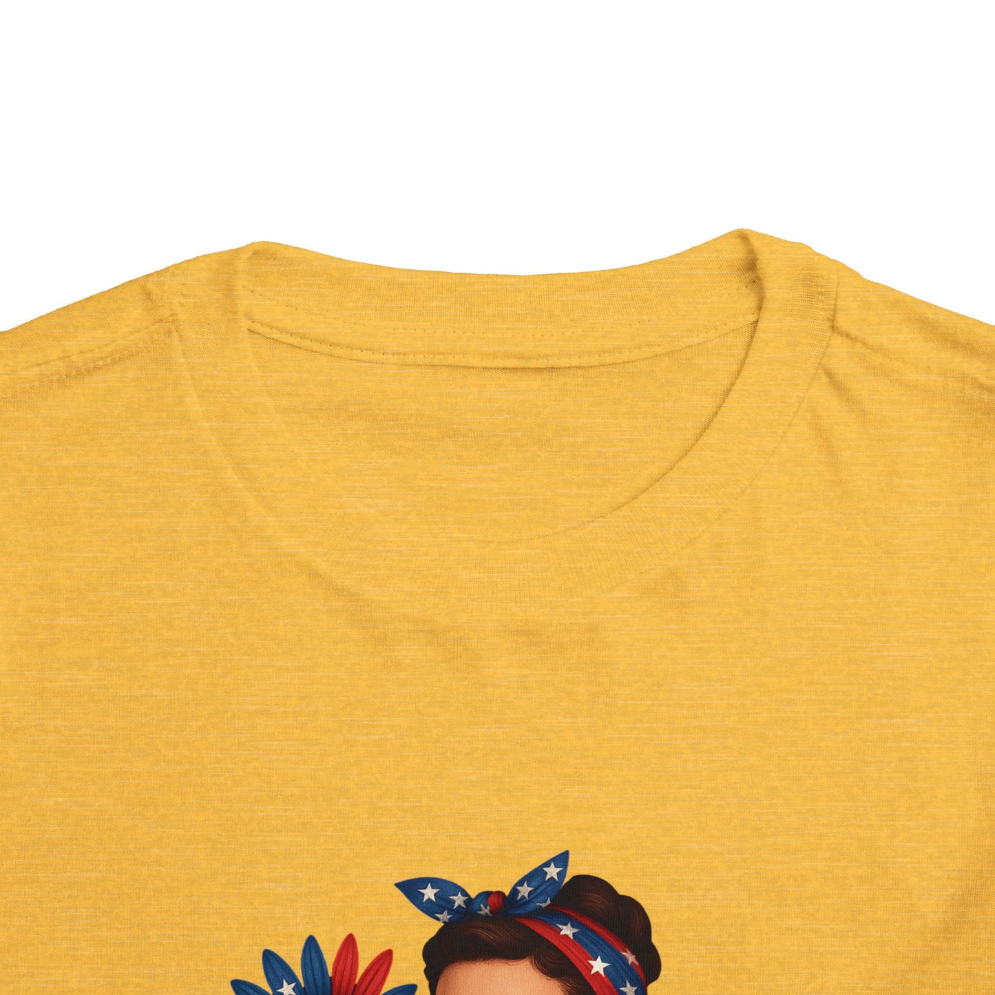 Toddler Tee All American Girl Patriotic Floral Shirt