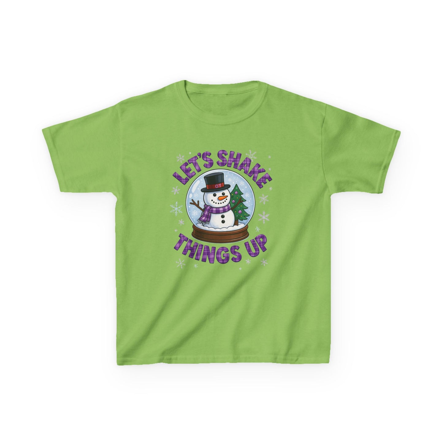 OT Snowman Snow Globe Kids Christmas Tee