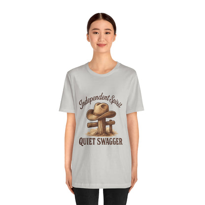 Quiet Swagger Cowboy Tee — Independent Spirit Western T-Shirt