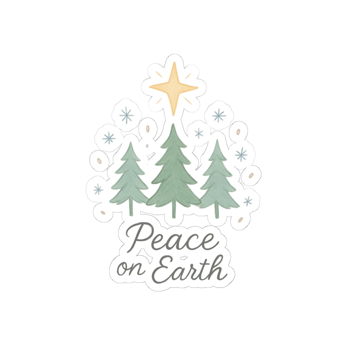 Peace on Earth Christmas Sticker