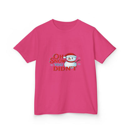 Oh Snow You Didn't! Snowman Dino Christmas Tee