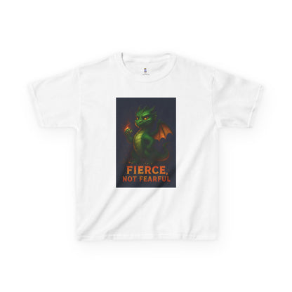 Fierce Kids Tee - Fun Cotton T-Shirt, Dragon Graphic, Gift for Boys & Girls, Halloween Costume, Birthday, Playtime Outfit, Adventure Wear