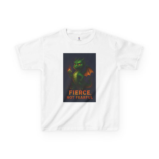 Fierce Kids Tee - Fun Cotton T-Shirt, Dragon Graphic, Gift for Boys & Girls, Halloween Costume, Birthday, Playtime Outfit, Adventure Wear