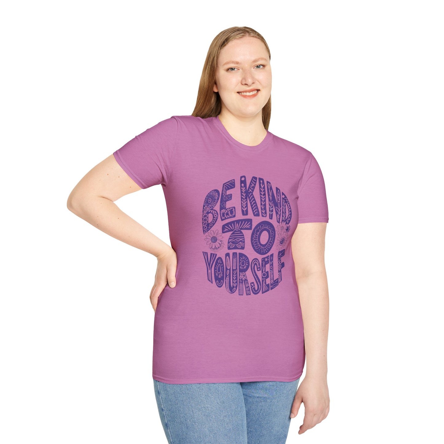 Be Kind to Yourself Unisex Softstyle T-Shirt | Positive Vibes Tee, Self-Care Gift, Relaxed Fit, Everyday Wear, Mindfulness Fashion