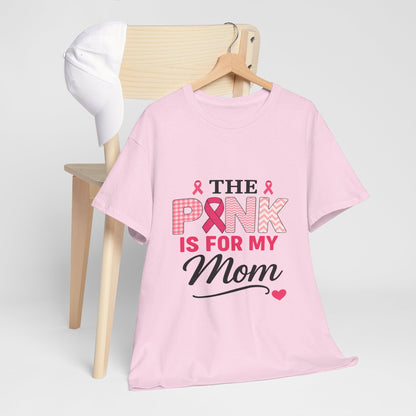 Mom's Strength: Pink Ribbon Breast Cancer Awareness Tee