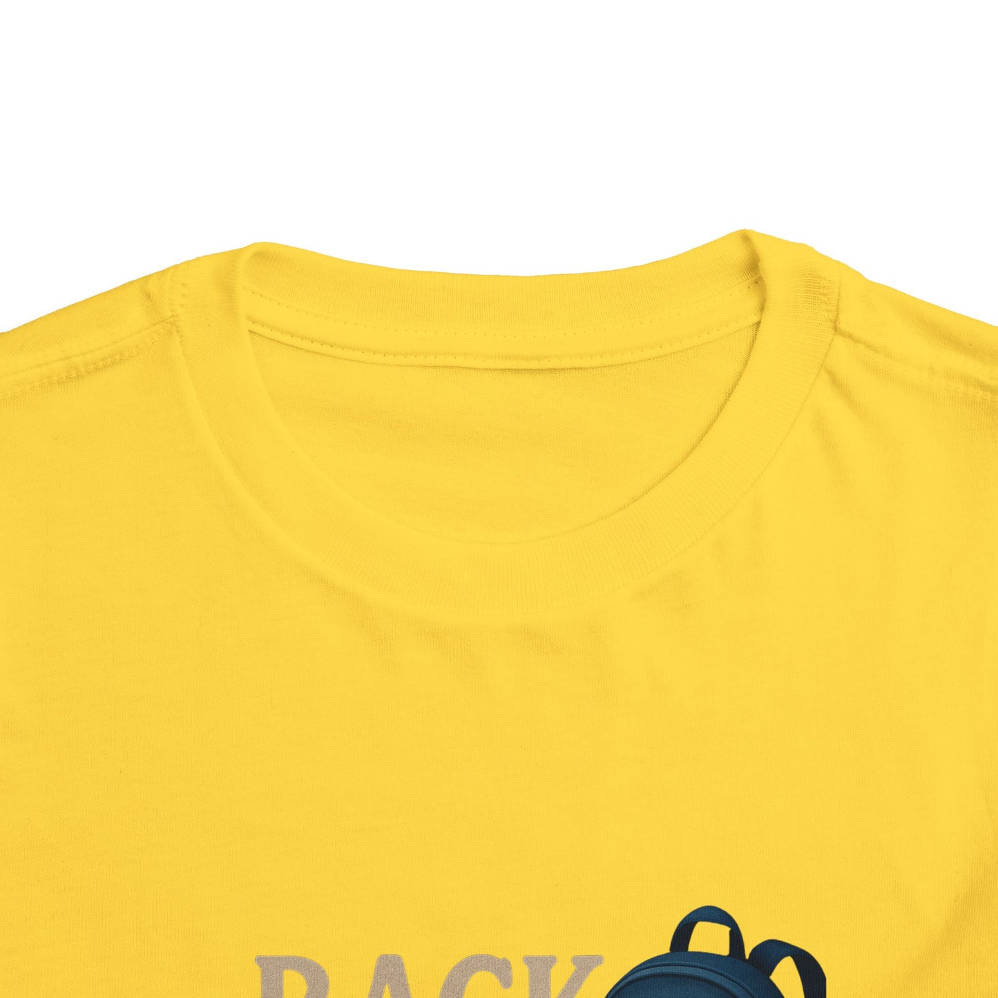 Toddler Tee Back to School Shirt with Backpack, Apple, Pencil, and Book Design