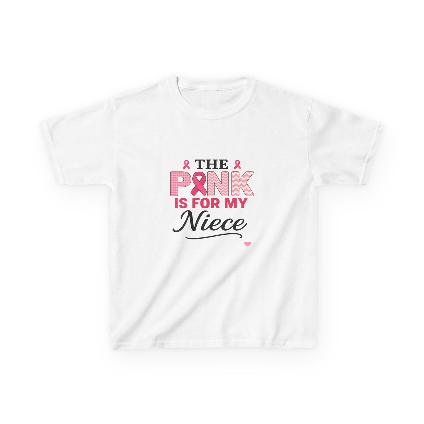 Pink Ribbon Niece Christmas Dino Tee