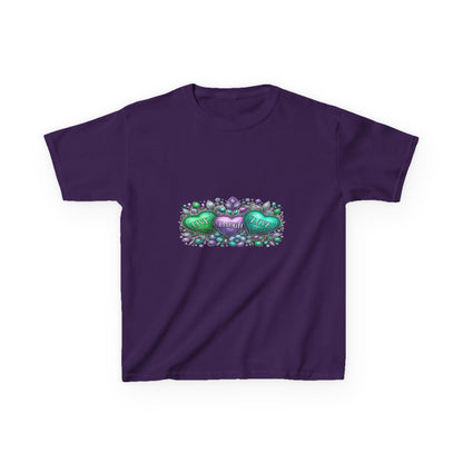 Live Laugh Love Dinosaur Heart Kids Christmas Tee