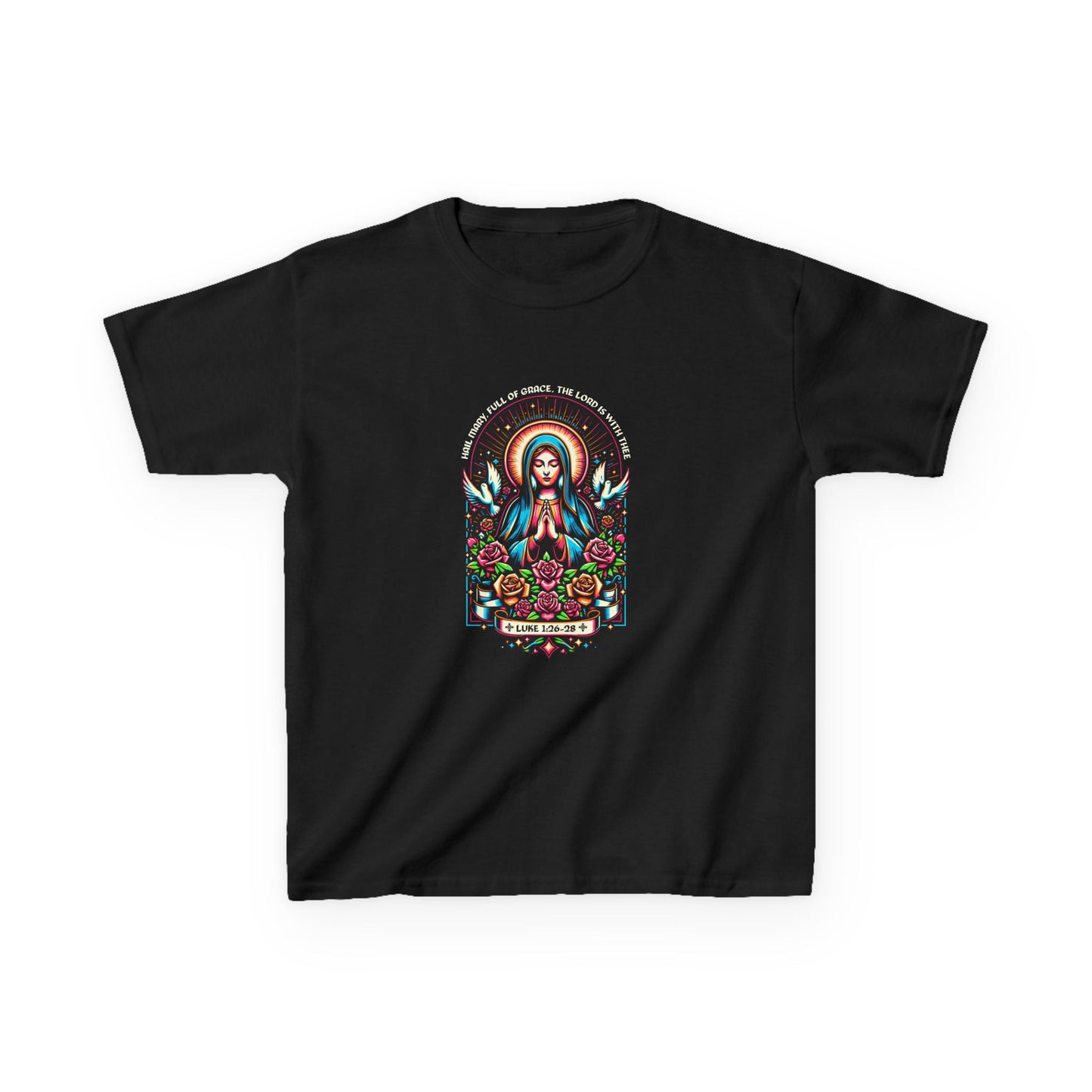 Virgin Mary Graphic Tee - Christmas Kids Shirt