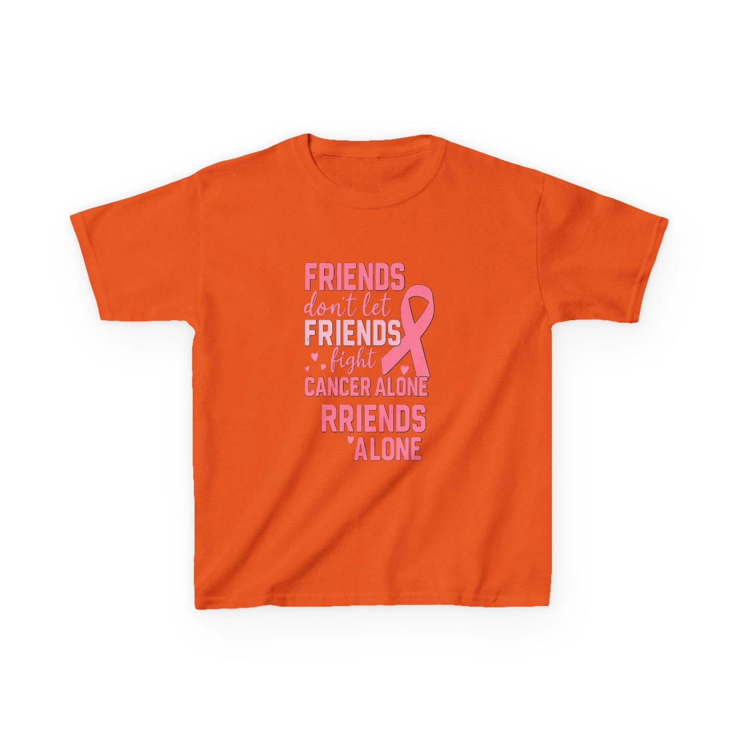 Friends Fight Cancer Alone Tee - Pink Ribbon Kids Shirt