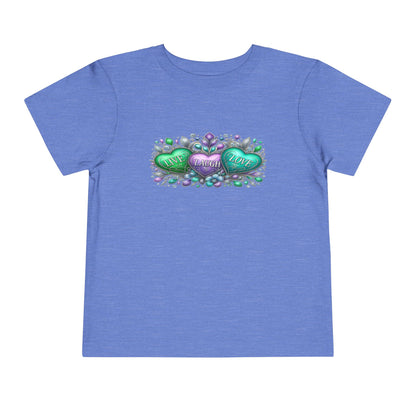 Toddler Tee Live Laugh Love Floral Design