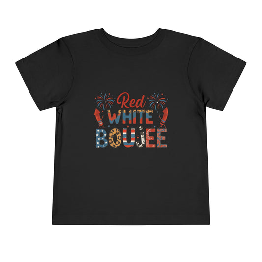 Red White Boujee 4th of July Toddler Tee