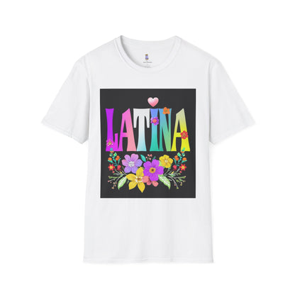 Colorful Latina Floral T-Shirt, Unisex Tee, Pride Shirt, Floral Graphic Tee, Gift for Her, Summer Style, Celebration Shirt