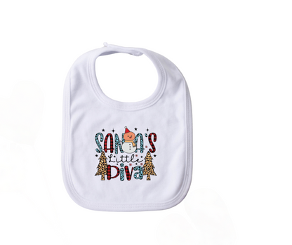 Santa's Little Diva Bib