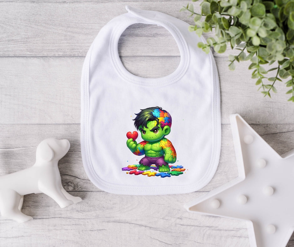 Hulk Autism Bib