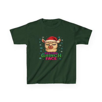 Grumpy Llama Christmas Tee - Resting Grinch Face