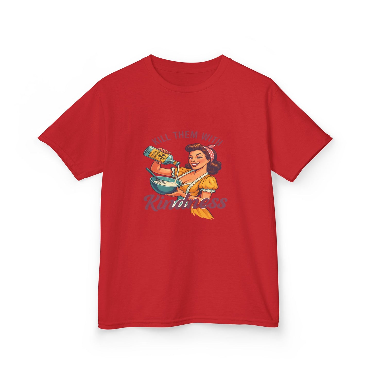 Radioactive Kindness: Funny Xmas Dinosaur Tee for Kids