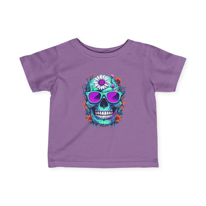 Colorful Skull Infant Tee - Trendy Baby Clothes, Unique Baby Gift, Toddler Party Outfit, Day of the Dead Tee, Fun Kid’s Apparel