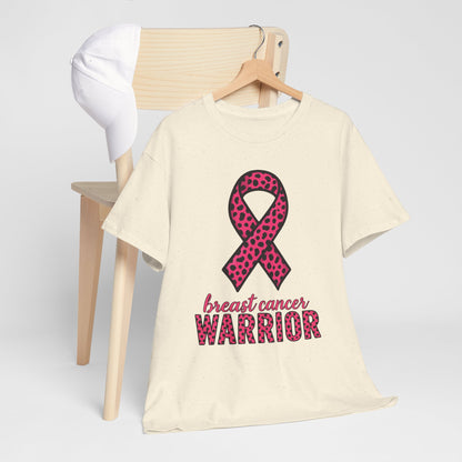 Pink Leopard Ribbon Breast Cancer Awareness Tee