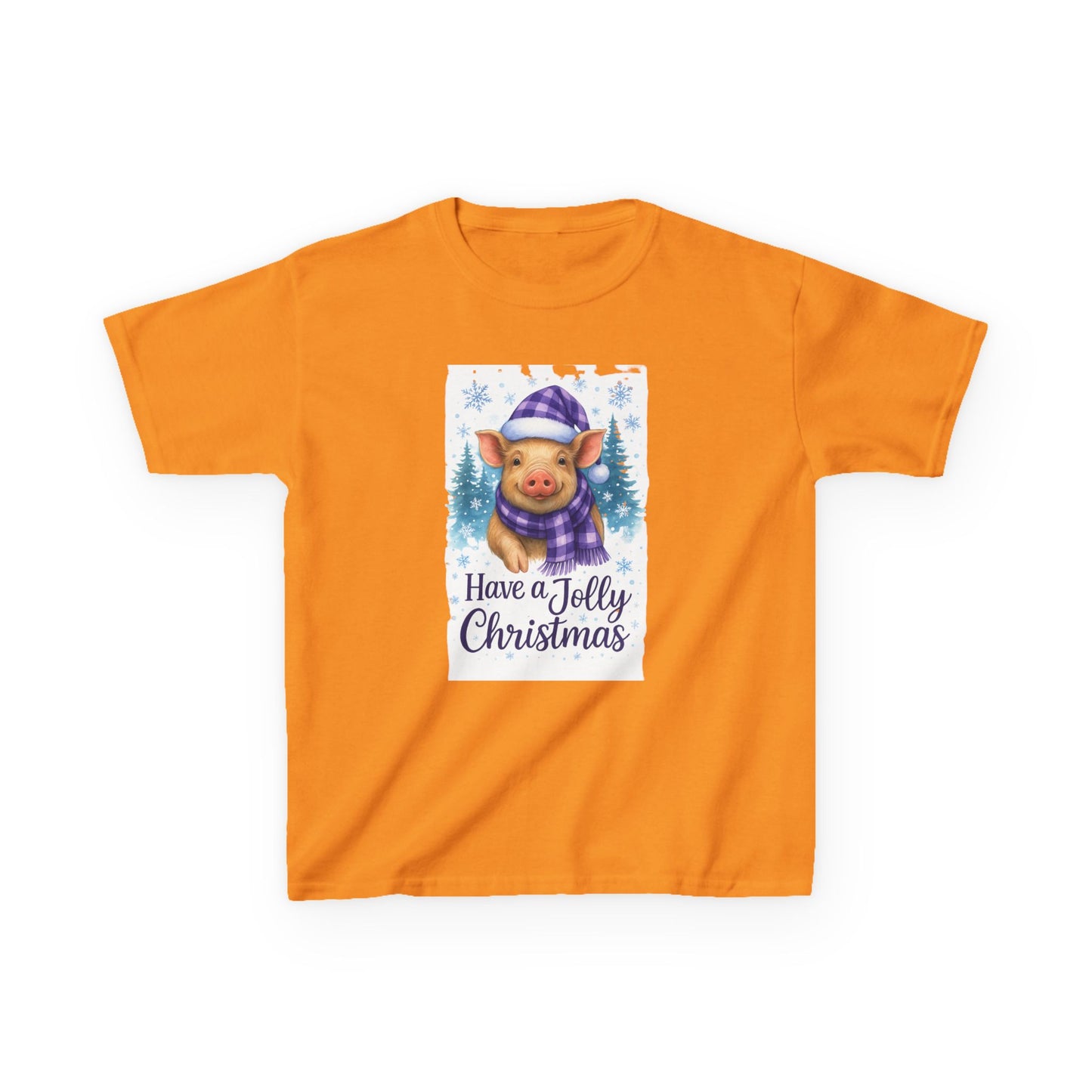 Jolly Pig Christmas Tee - Kids Holiday Shirt