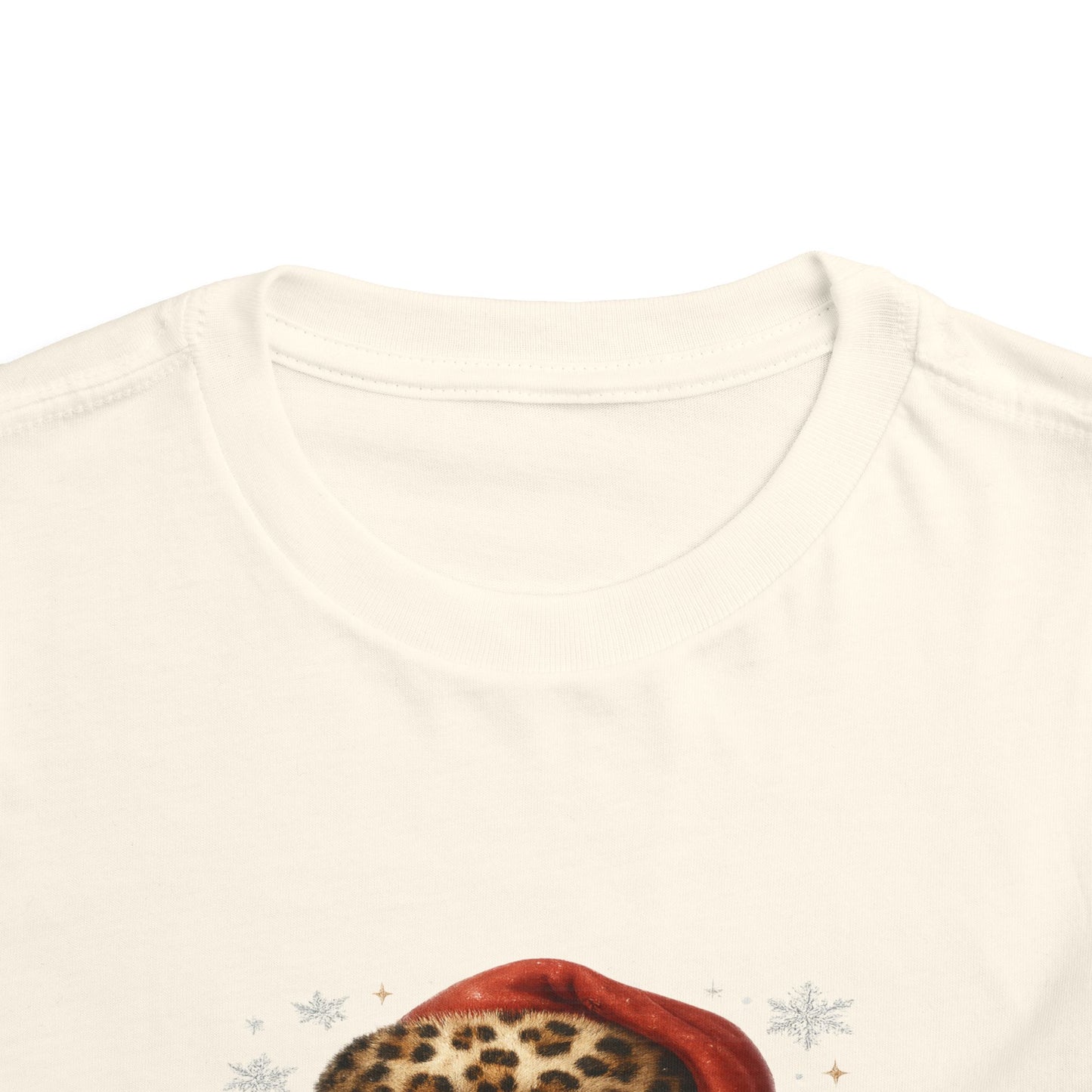 Believe Santa Leopard Print Toddler Christmas Tee