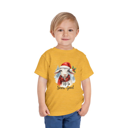 Up to Snow Good Goat Toddler Christmas Tee