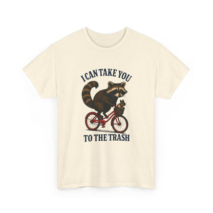 Cotton Tee Vintage Raccoon Bicycle Graphic Shirt