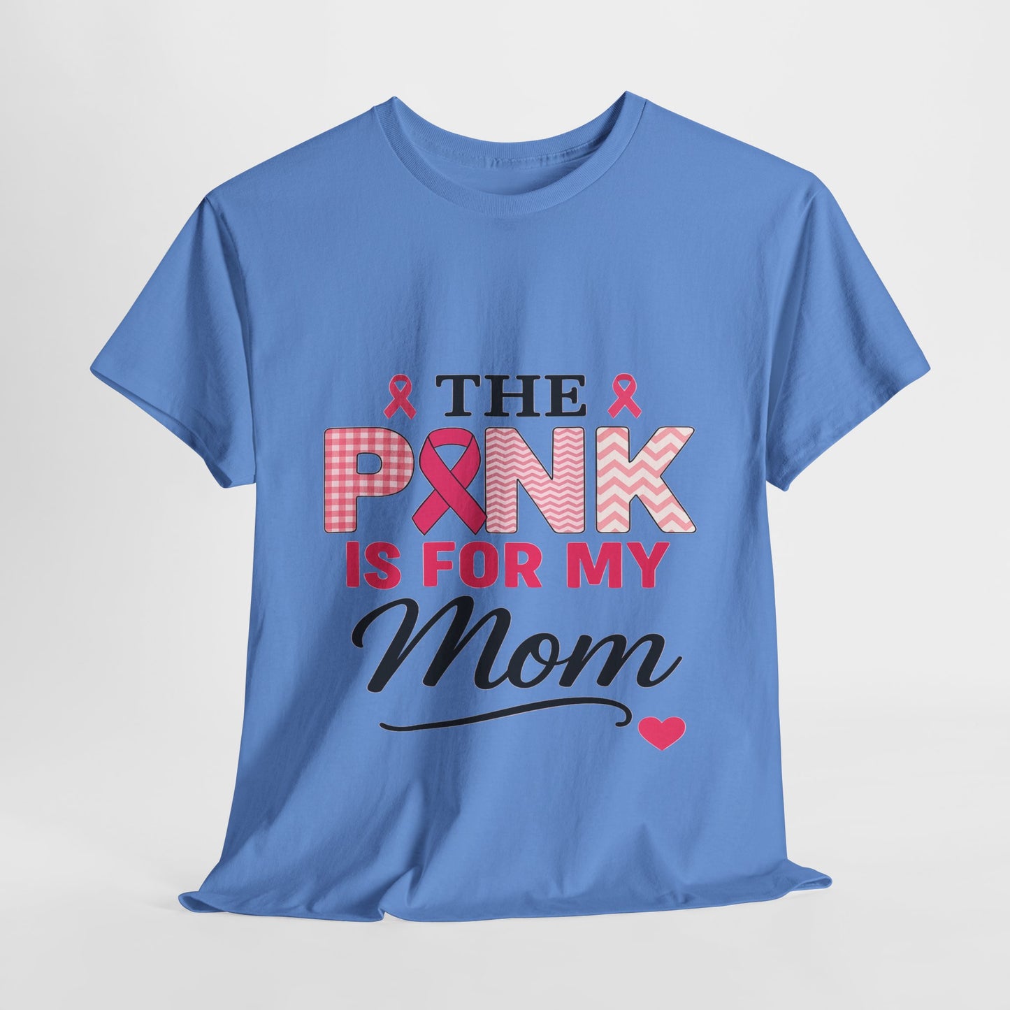 Mom's Strength: Pink Ribbon Breast Cancer Awareness Tee