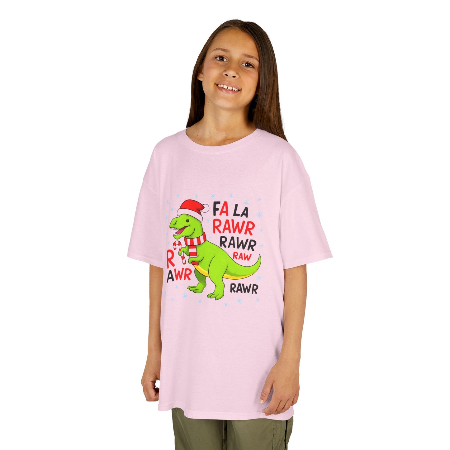 Holiday Dinosaur Kids Tee, Christmas Shirt, Fun Dinosaur T-Shirt, Kids Party Outfit, Cute Graphic Tee, Gift for Kids
