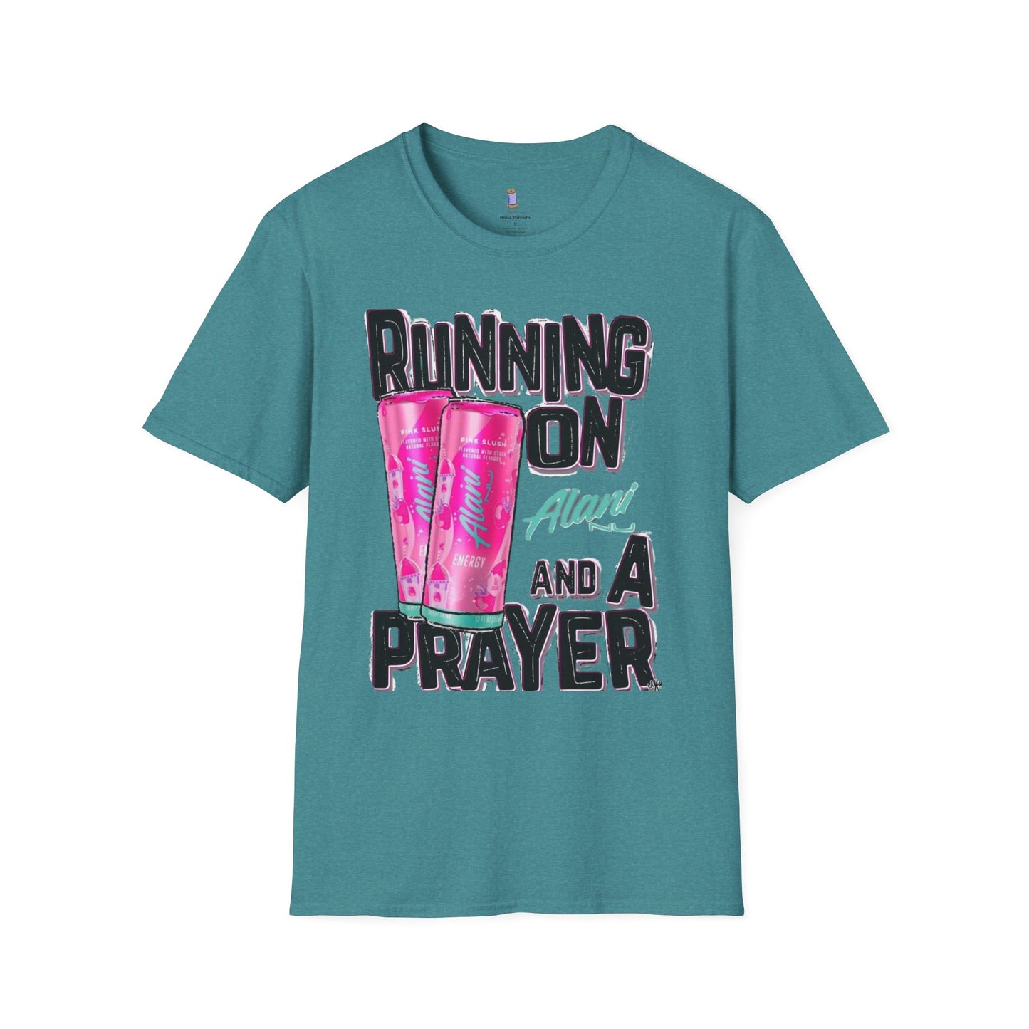 Running on a Prayer T-Shirt, Unisex Graphic Tee, Fun Casual Wear, Gift for Friends, Everyday Style, Faith-Inspired Apparel