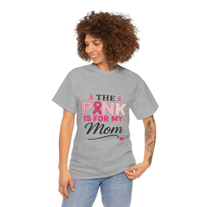 Mom's Strength: Pink Ribbon Breast Cancer Awareness Tee