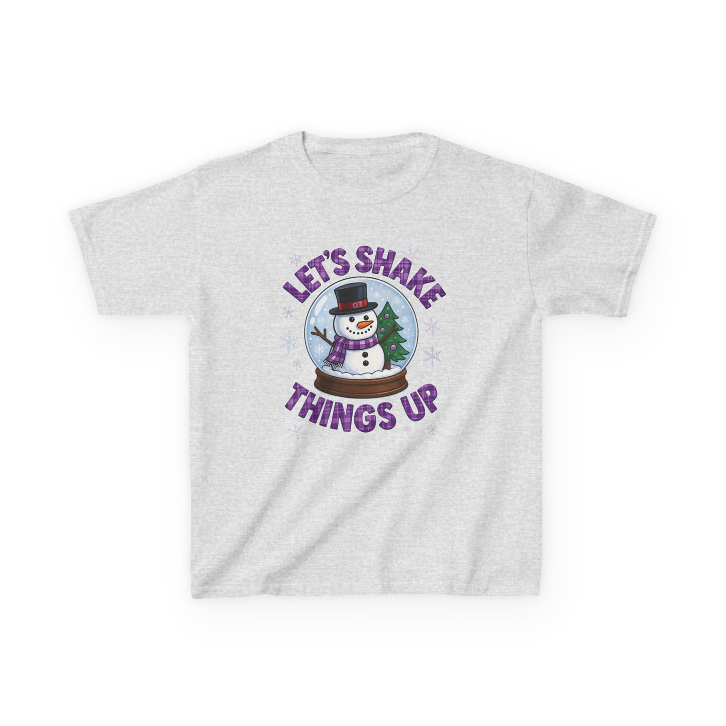 OT Snowman Snow Globe Kids Christmas Tee