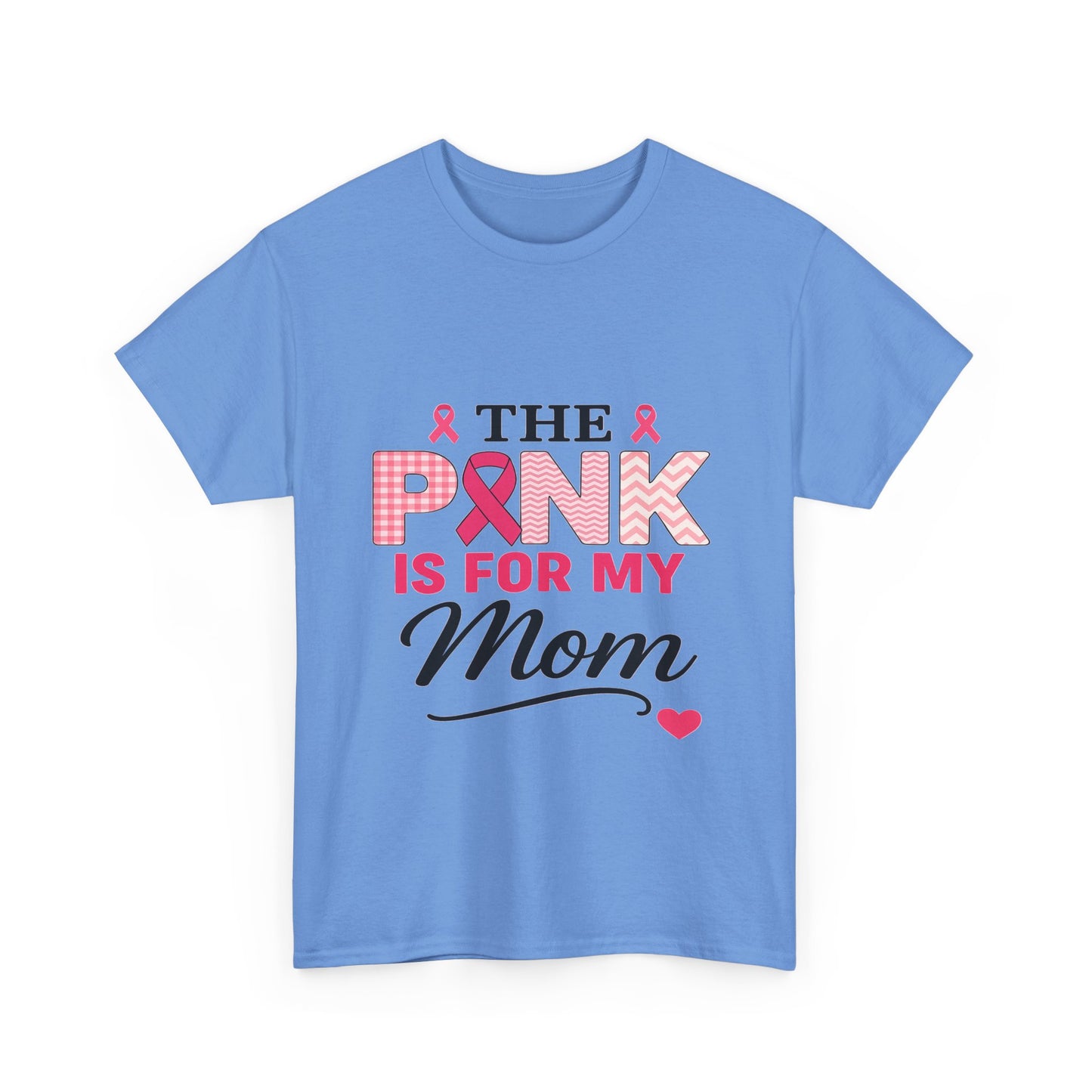 Mom's Strength: Pink Ribbon Breast Cancer Awareness Tee