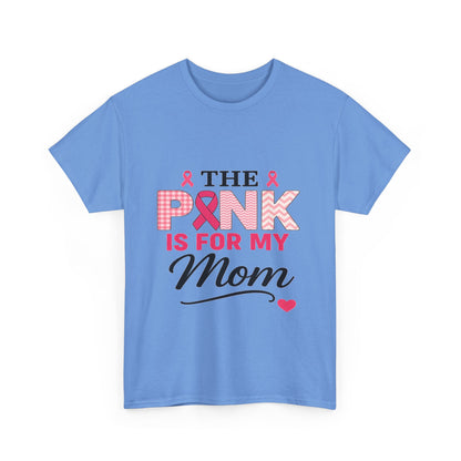 Mom's Strength: Pink Ribbon Breast Cancer Awareness Tee