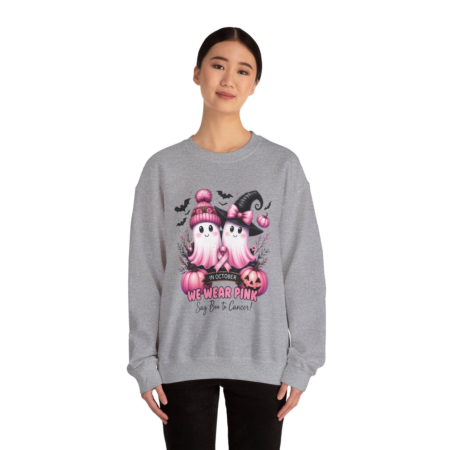 Boo-tiful Breast Cancer Awareness Halloween Crewneck