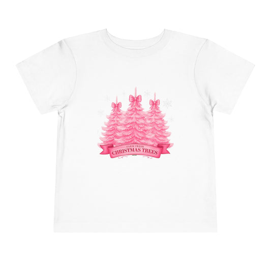 Farm Fresh Pink Christmas Tree Toddler Tee