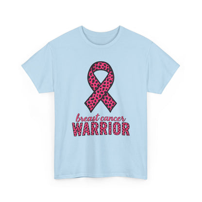 Pink Leopard Ribbon Breast Cancer Awareness Tee