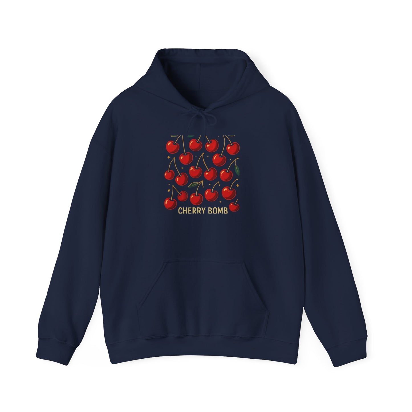 Cherry Pattern Hoodie — Cute Red Cherry Graphic Sweatshirt ("Cherry Koma")