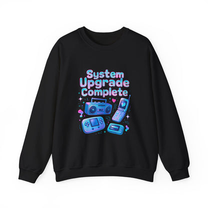 Crewneck Sweatshirt — "System Upgrade Complete" Retro Gaming Graphic