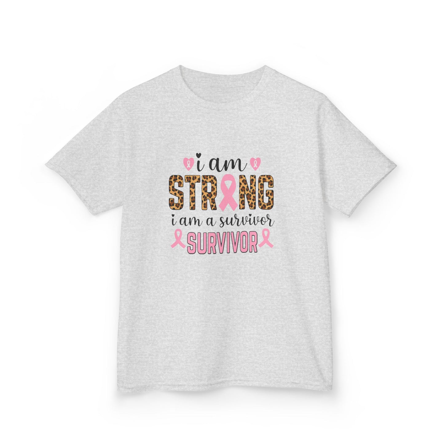 Breast Cancer Awareness Dinosaur Tee - I Am Strong Survivor