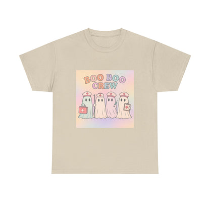 Boo Boo Crew Nurse Ghost T-Shirt – Cute Pastel Halloween Medical Tee
